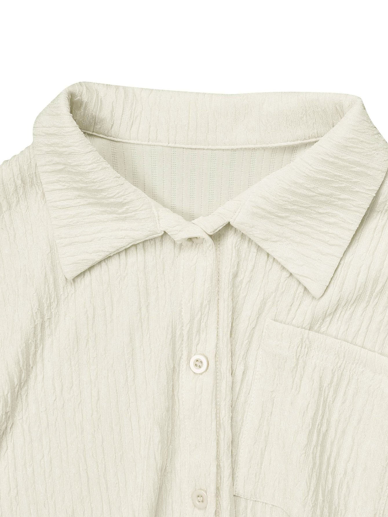 Elegant Pleated Button Down Pant Set
