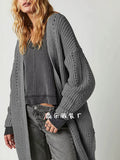 Chunky Oversized Knit Open Cardigan