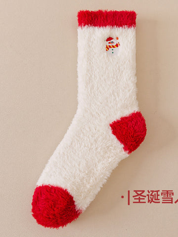 Cozy Fuzzy Christmas Holiday Socks