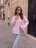 Oversized Pink Button Down Shirt