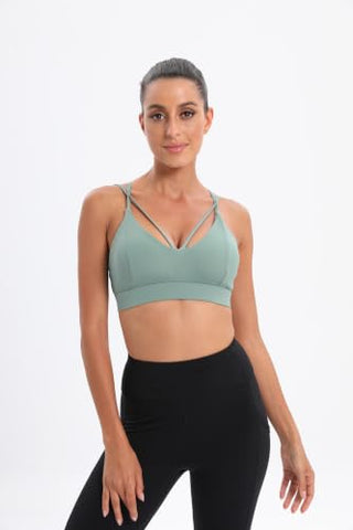 Crisscross Back Strappy Yoga Bra