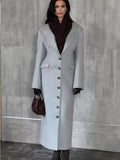 Tailored Slim Fit Long Wool Coat