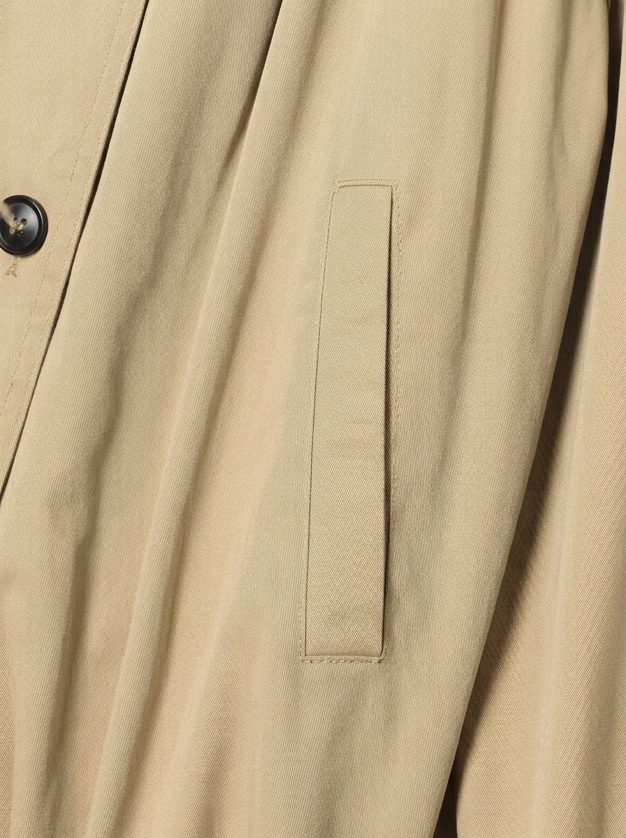 Pleated Button Up Crop Jacket