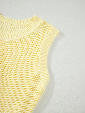 Open Back Ribbed Knit Tank