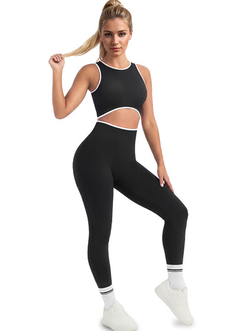 Seamless Cutout Crop Legging Set