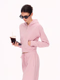 Cropped Zip Up Hoodie Jacket