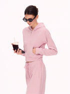 Cropped Zip Up Hoodie Jacket