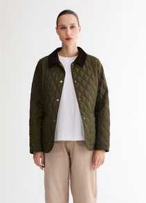 Classic Quilted Corduroy Collar Jacket