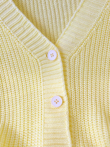 Cozy Soft V Neck Knit Cardigan