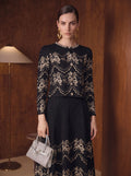 Embellished Shimmer Bow Knit Cardigan