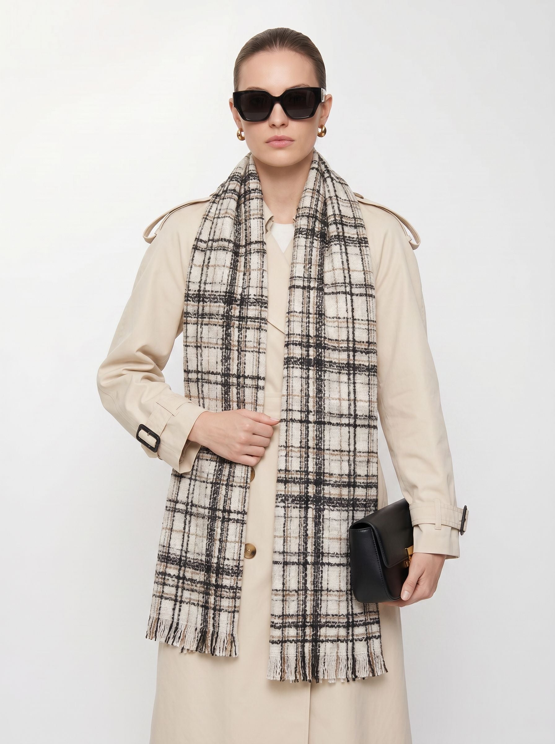 Classic Plaid Soft Oversized Scarf
