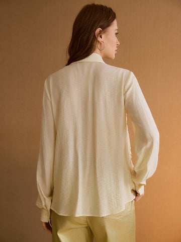 Sequin Embellished Button Down Shirt