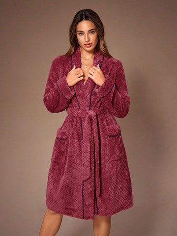 Cozy Plush Soft Warm Bathrobe