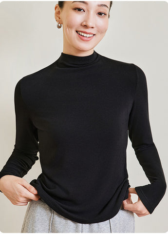 Soft Cozy Mock Neck Loungewear Tops