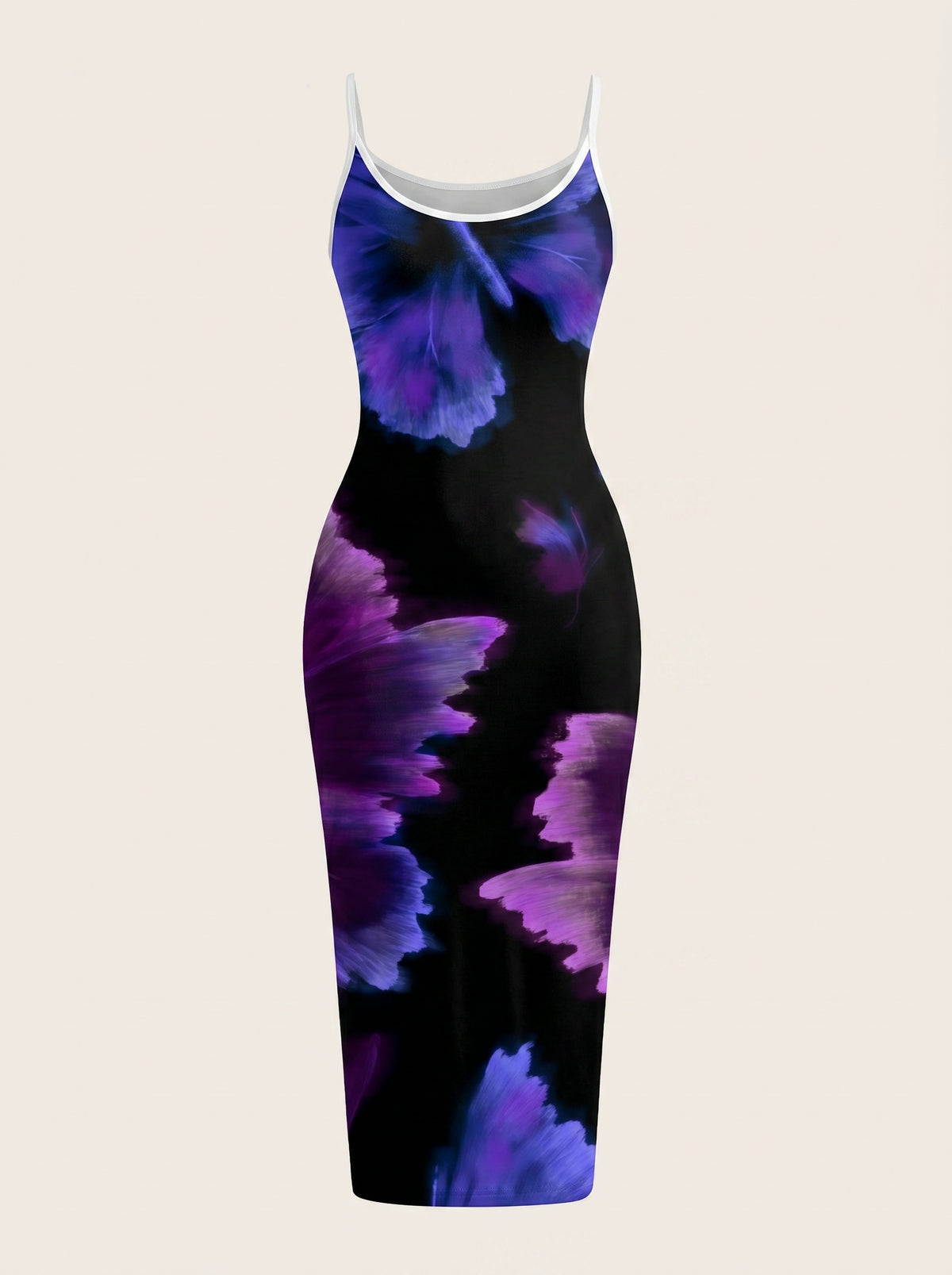 CAPRI Floral Print Sleeveless Bodycon Midi Dress