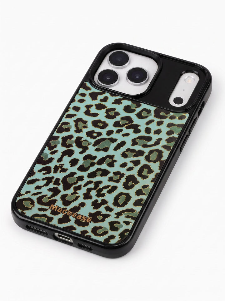Mint Green Leopard Print Phone Case